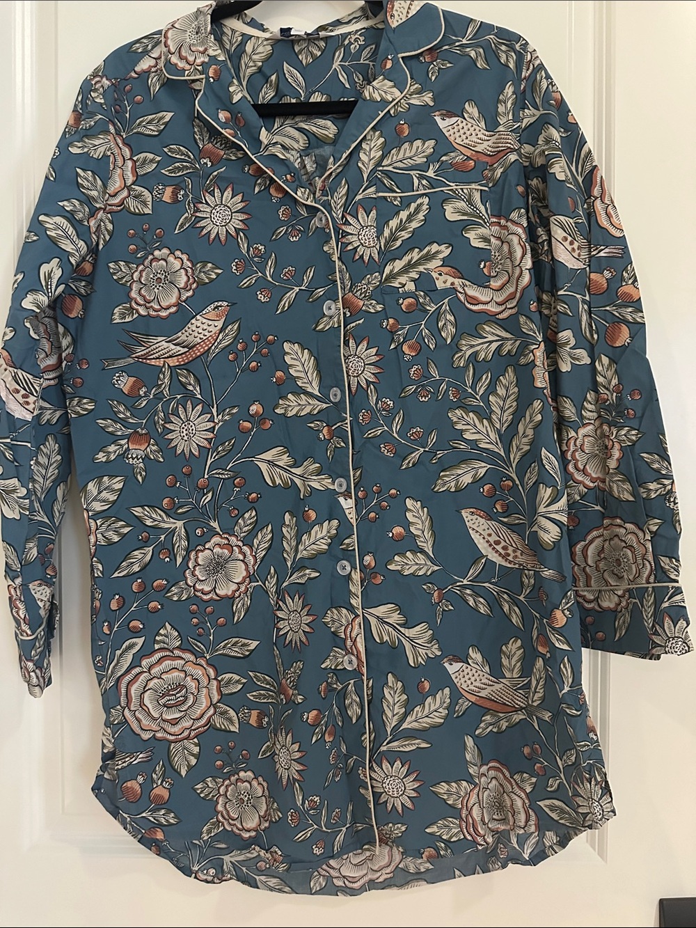 The Company Store Floral Teal nightgown